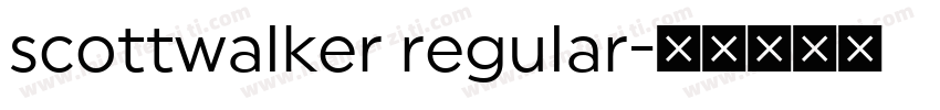 scottwalker regular字体转换